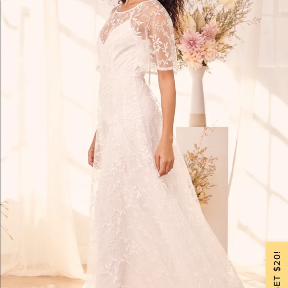 Moment of a Lifetime White Embroidered Backless Maxi Dress - Picture 4 of 13